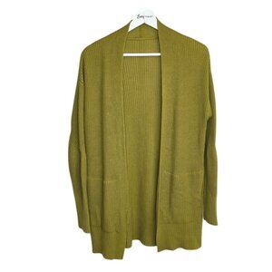 Lululemon Cashlu Sweater Wrap, Knit, Green, Open Front, Pockets, Cardigan